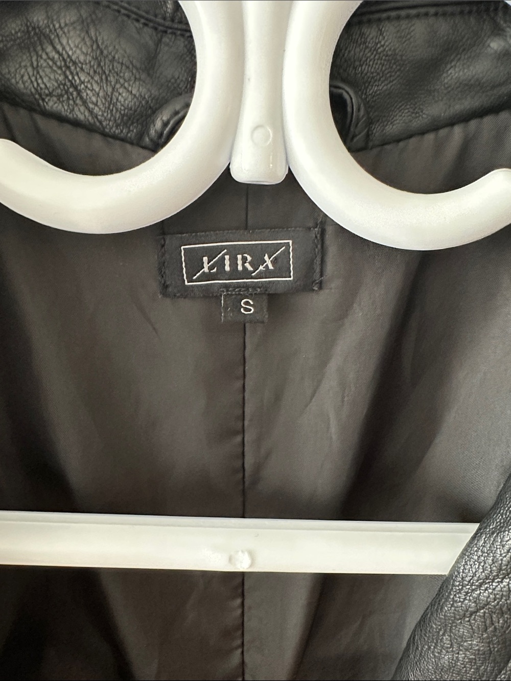 le chateau Black Faux Leather Moto Jacket with Silver Hardware - Picture 2 of 7